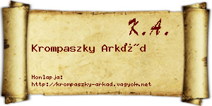 Krompaszky Arkád névjegykártya
